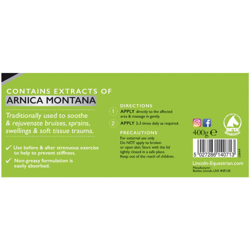 Arnica Pain Relief Cream ~ 400g ~ Lincoln