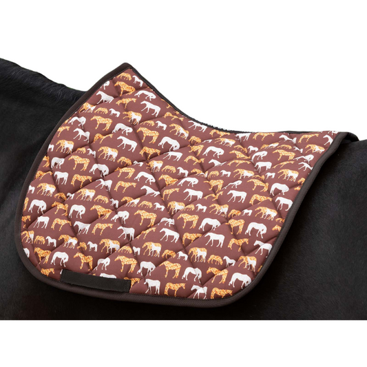 Horses In Bloom ~ Full Size Saddle Pad