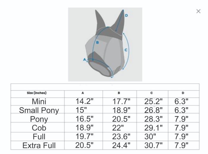 lycra Fly Mask With Zipper | Mini & Pony | Canadian Horsewear