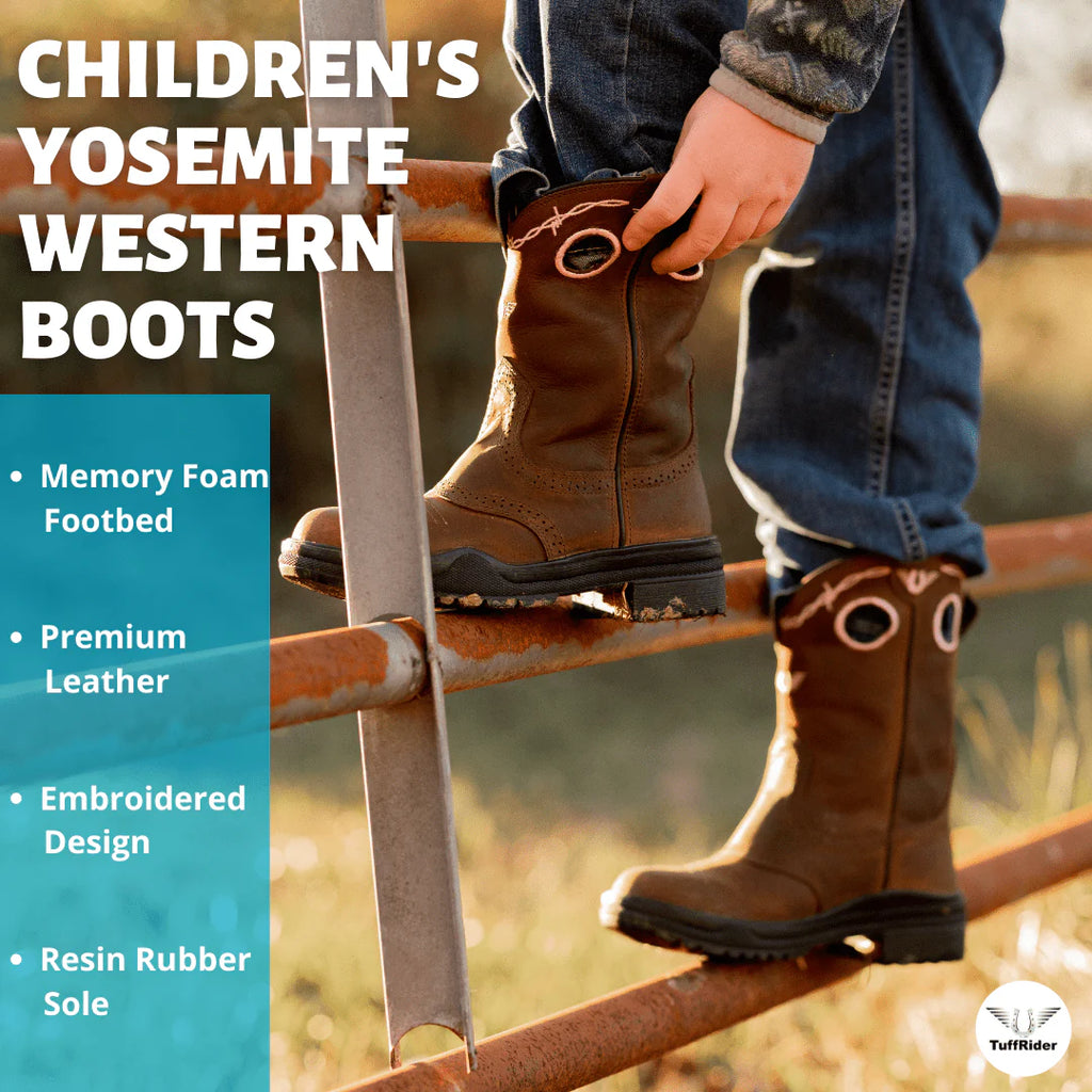 Yosemite Tuffrider Western Boot ~ Youth Size