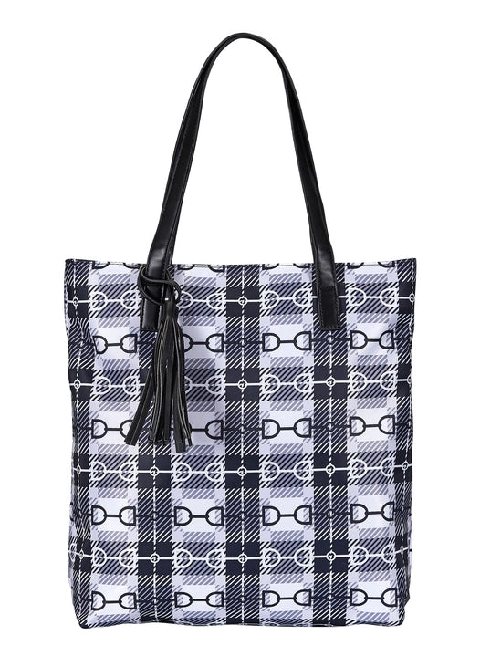 Plaid Snaffle Bit Tassel Bag