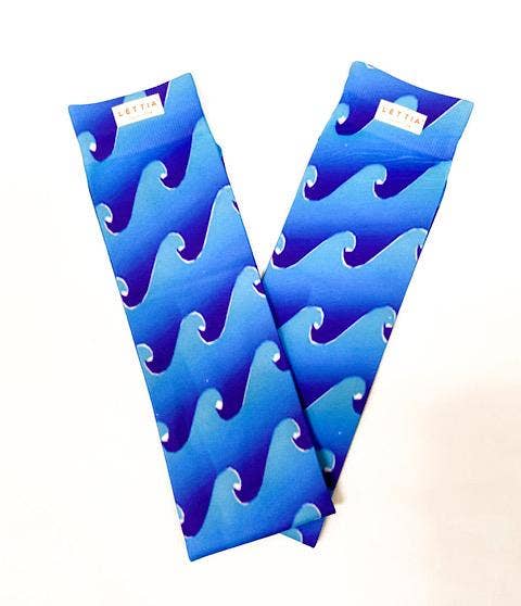 Blue Waves Boot Socks | Lettia