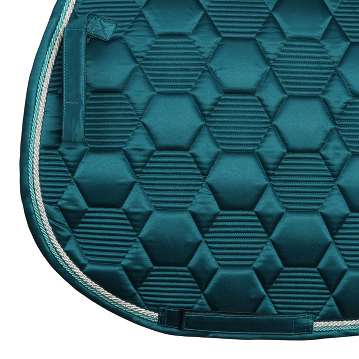 Teal Honeycomb Saddle Pad ~ Lettia