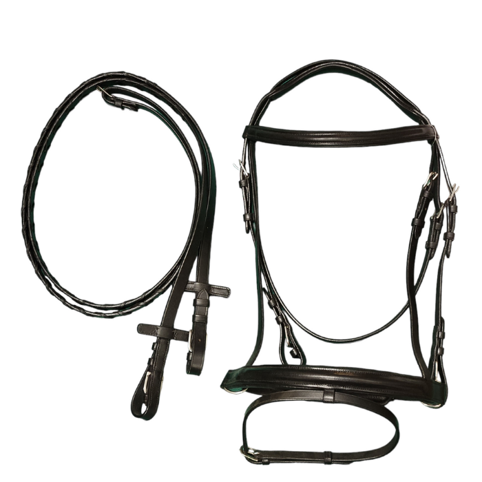 Black Crank Noseband Bridle ~ Cob