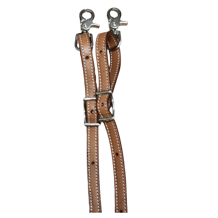 Double Twist Leather Clip-On Reins