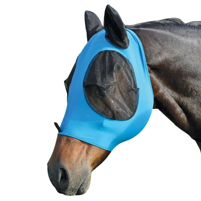 Turquoise Lycra Zipper Fly Mask