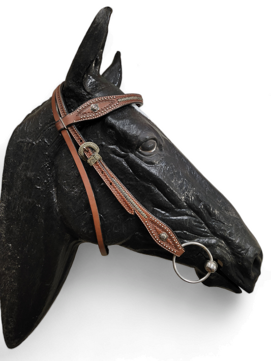 Beveled Rawhide Headstall
