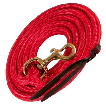 Leather Popper Lead Rope | Removable Bolt Snap | 10'