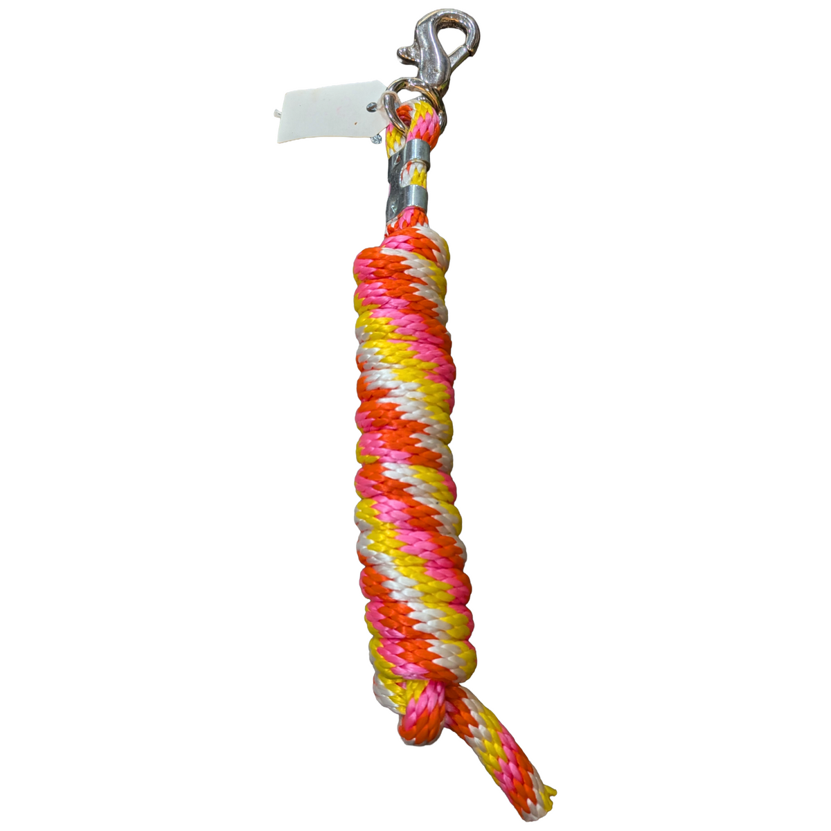 Orange, Pink, Yellow & White | Poly Lead Rope | 10' | Bull Snap