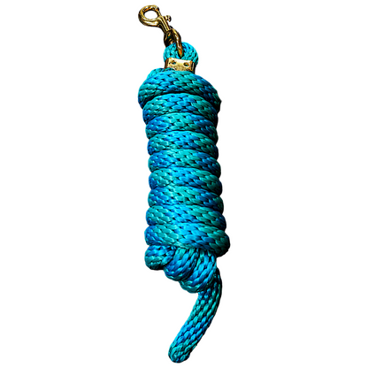 Aqua & Teal | Poly Lead Rope | 9' | Bolt Snap