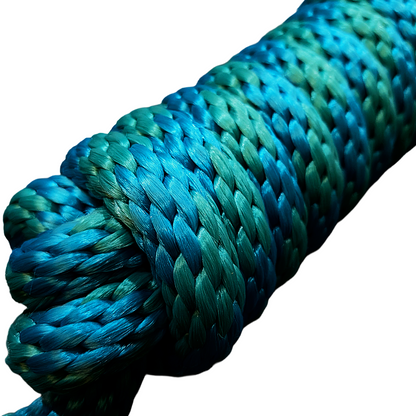 Aqua & Teal | Poly Lead Rope | 9' | Bolt Snap