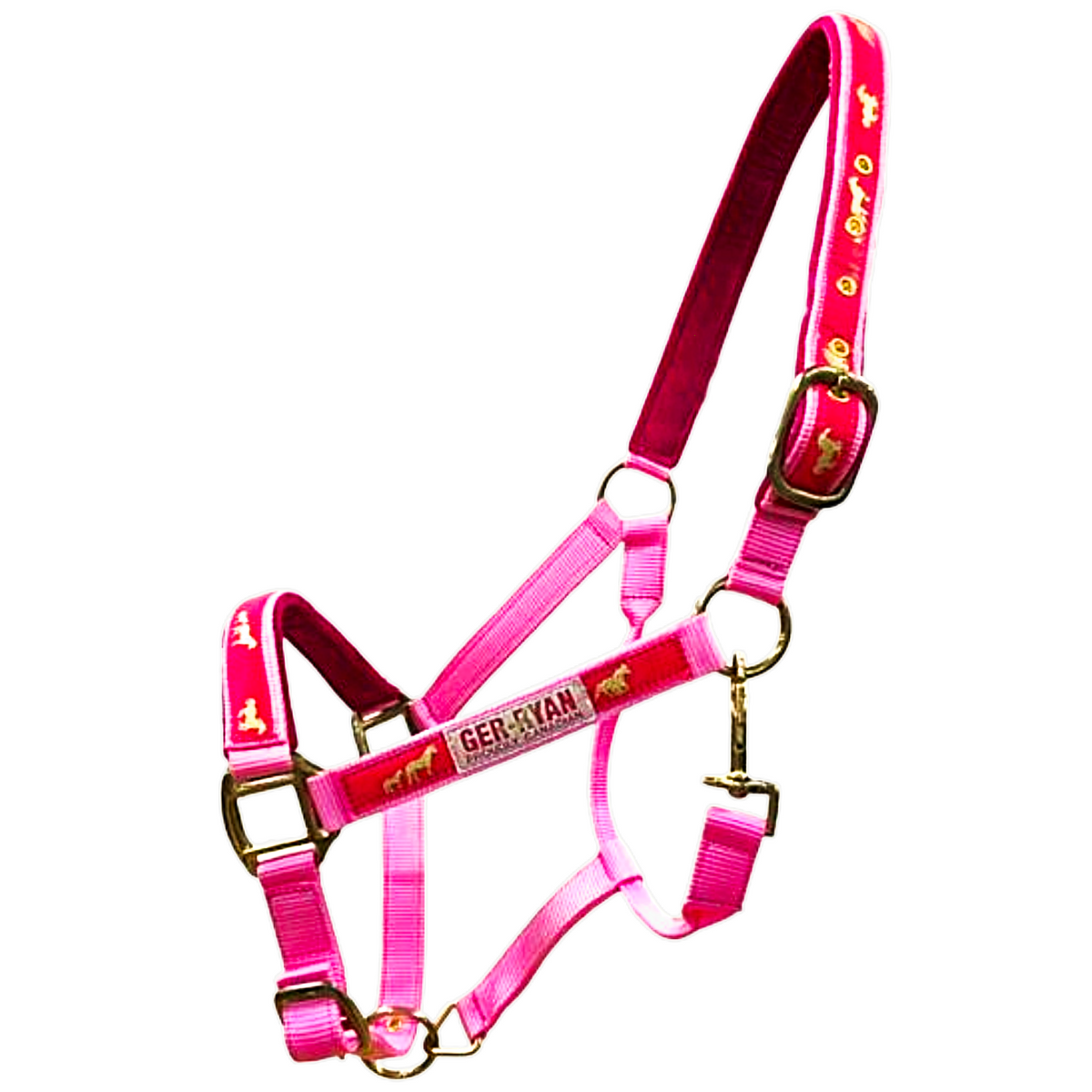Cob Size | Pink | Gold Rush Nylon Halter