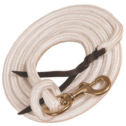 Leather Popper Lead Rope | Removable Bolt Snap | 10'
