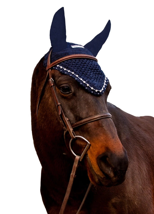 Navy Bonnet w/ Crystals│Equine Couture