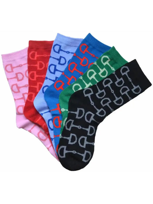 Snaffle Bits Bright ~ Crew Socks