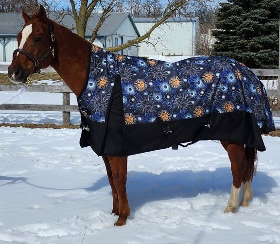 Celestial Storm 160gm Mid-Neck Turnout Blanket Size 52, 81, 87