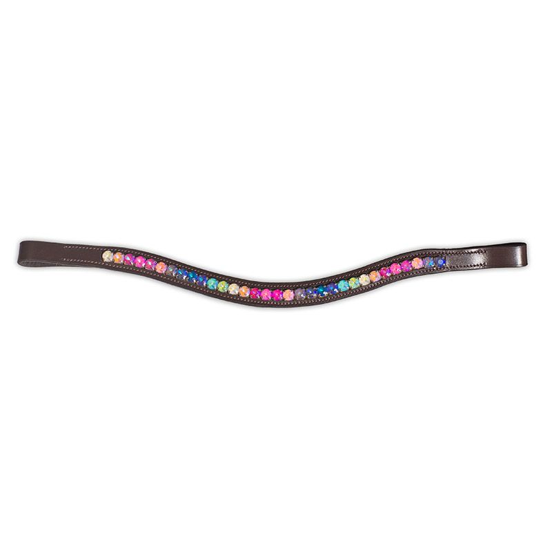 Curved Rainbow Crystal Browband