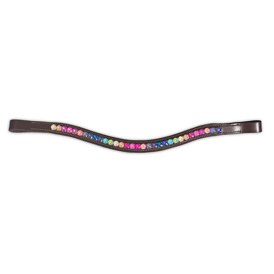Curved Rainbow Crystal Browband