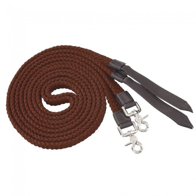 Cotton Braided Split Reins | Clip-On | 7 ft