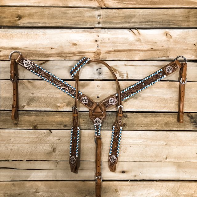 Blueberry Whip Headstall & Breastcollar