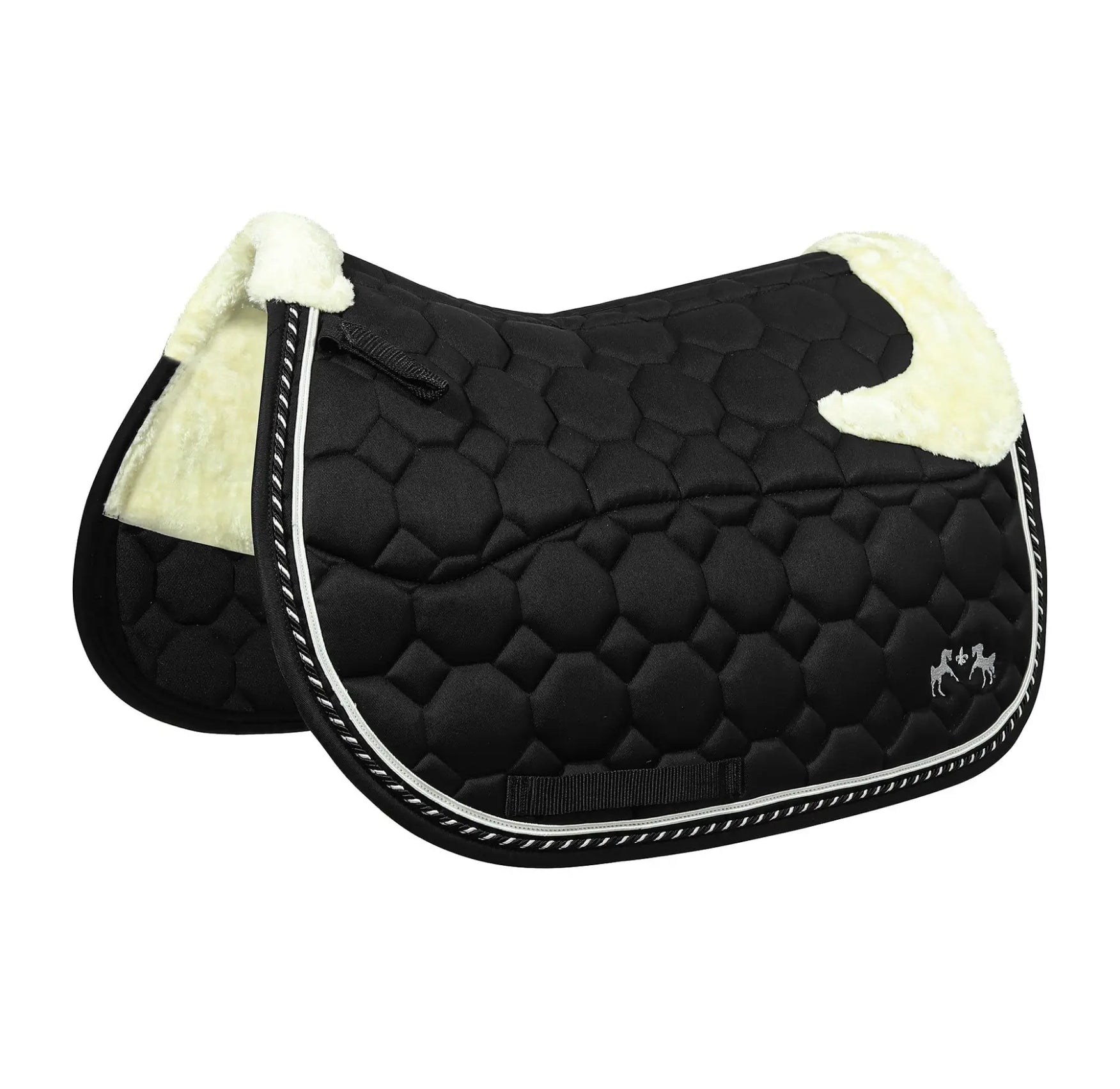 Black With Fleece Lux Saddle Pad