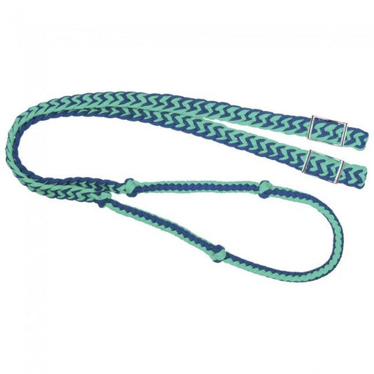 Blue & Turquoise Braided Reins