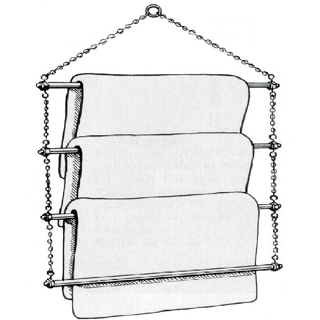 Hanging Blanket & Pad Organizer