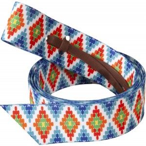 Blue & Orange Aztek Nylon Latigo / Tie Strap