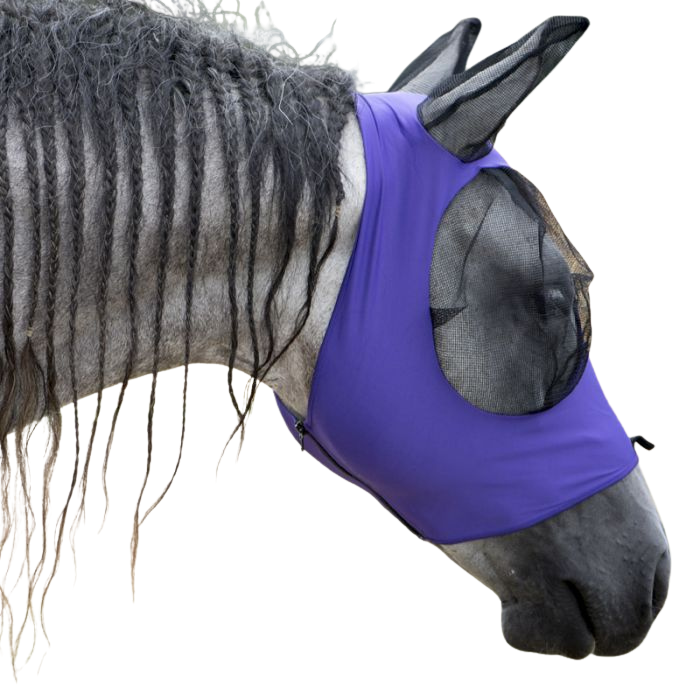 Purple Lycra Zipper Fly Mask